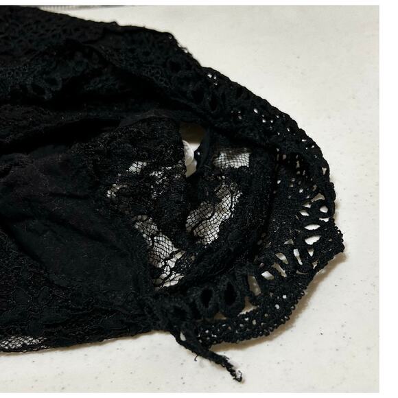 Mustard Seed Womens S Black Lace Sleeveless Coquette Feminine Romantic Boho - Picture 4 of 11